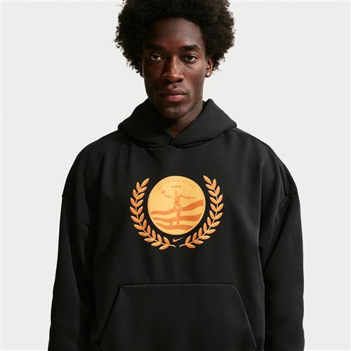 LeBron "Out For Redemption" Therma-FIT-børstet basketballhættetrøje til mænd - sort