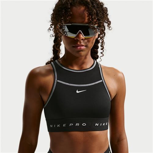 Nike Pro Swoosh-sports-bh til piger Sport Pack - sort