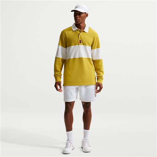 NikeCourt Heritage Dri-FIT-tennisshorts i fleece til mænd - hvid