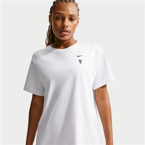 Kortærmet Nike-basketball-T-shirt til kvinder - hvid