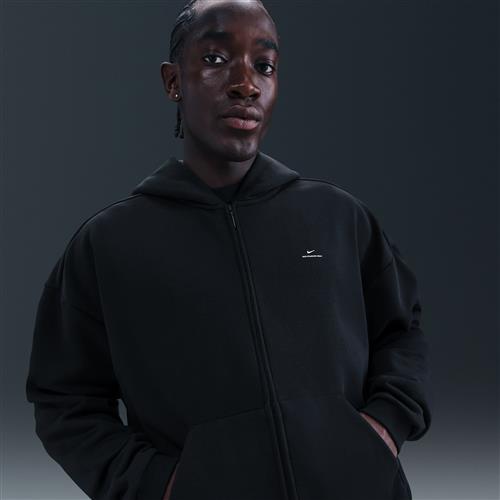 Nike Standard Issue Therma-FIT-basketballhættetrøje med fuld lynlås til mænd - sort