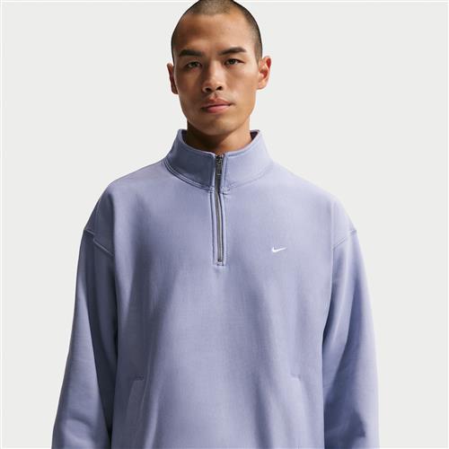 Nike Solo Swoosh-fleeceoverdel med 1/4 lynlås til mænd - lilla