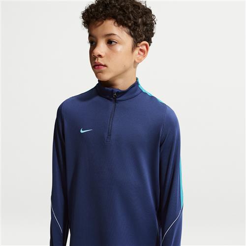 Maskinstrikket Nike Strike Dri-FIT-fodboldtræningstrøje til større børn - blå