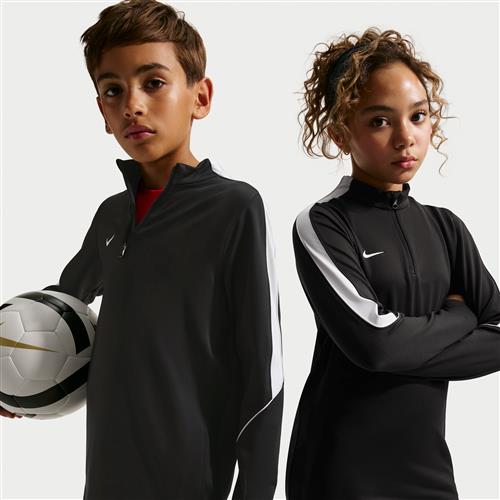Maskinstrikket Nike Strike Dri-FIT-fodboldtræningstrøje til større børn - sort