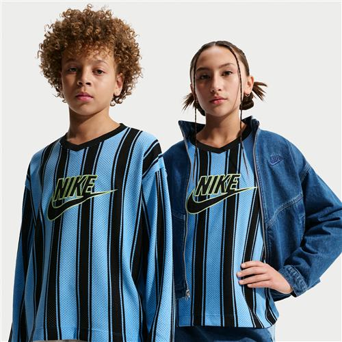 Langærmet Nike Collection-mesh-trøje til større børn - blå