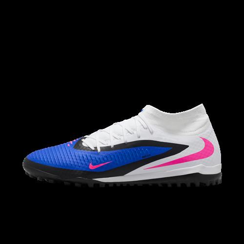 Nike Phantom 6 High Academy-fodboldsko til grus - blå