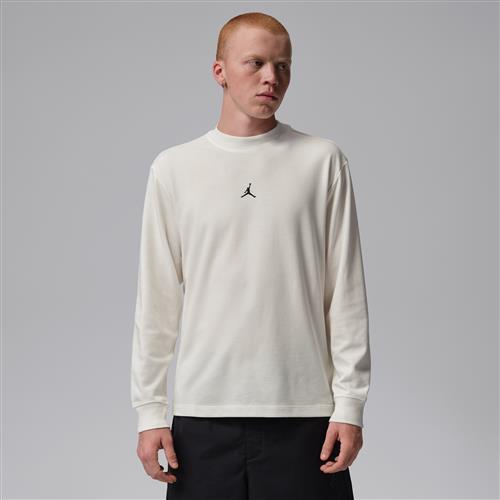 Langærmet Jordan Sport Dri-FIT-golfsweatshirt med høj krave til mænd - hvid