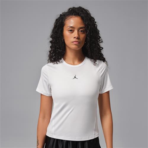 Jordan Sport Essentials Dri-FIT-trøje med korte ærmer til kvinder - hvid