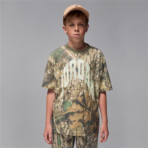 Distressed Jordan MVP Wordmark-T-shirt til større børn - grøn