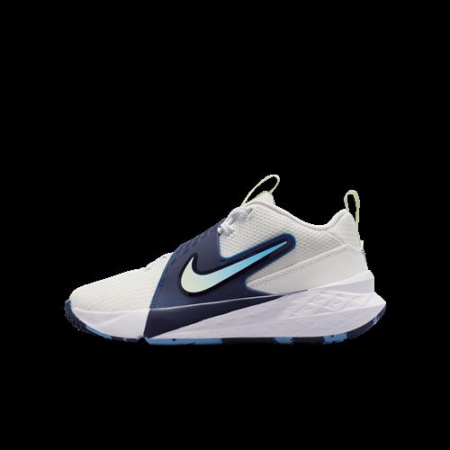 Nike Team Hustle D 12-basketballsko til større børn - hvid