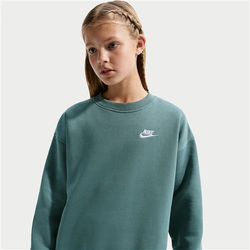 Oversized Nike Club Fleece-sweatshirt til større børn - grå