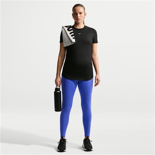 Nike (M) One-leggings i 7/8 længde med høj talje og lommer til kvinder (Maternity) - blå