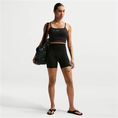 Nike One-cykelshorts med høj talje til kvinder (13 cm) - sort