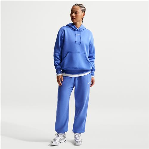 Overdimensionerede Nike Phoenix Fleece-sweatpants med høj talje til kvinder - blå