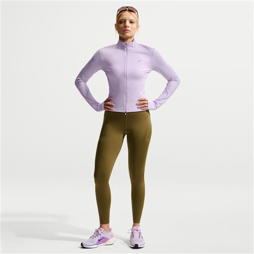 Nike Swift 7/8-løbeleggings med høj talje og lommer til kvinder - brun