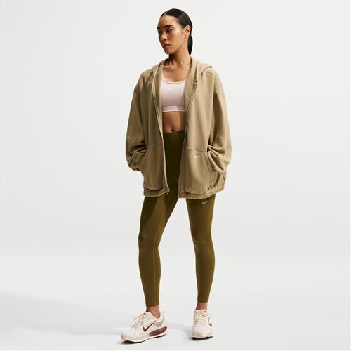 Højtaljede Nike Tempo 7/8-løbeleggings til kvinder - brun