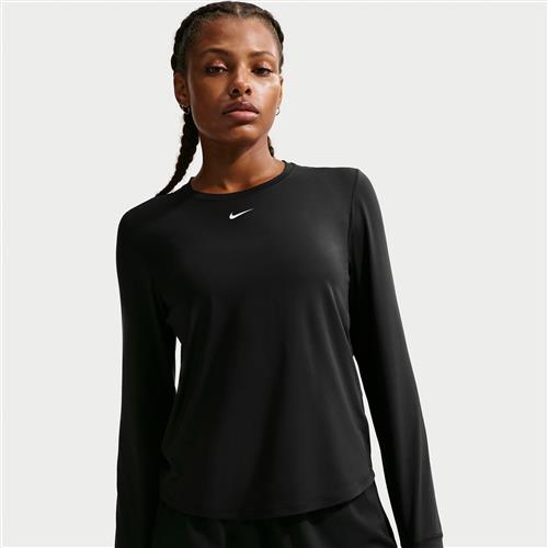 Langærmet Nike One Classic Dri-FIT-trøje til kvinder - sort