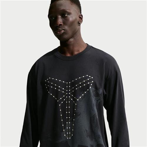 Langærmet Kobe Dri-FIT-basketball-T-shirt til mænd - sort
