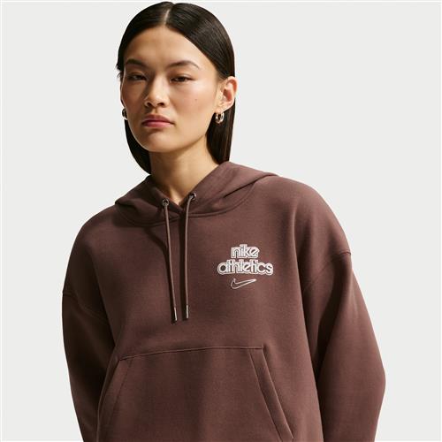 Nike Phoenix Fleece-hættetrøje til kvinder - brun