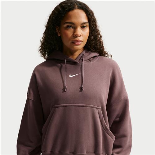 Ekstra overdimensioneret Nike Phoenix Fleece-pullover-hættetrøje til kvinder - lilla
