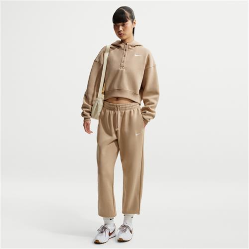Overdimensionerede Nike Phoenix Fleece-sweatpants med høj talje til kvinder - brun
