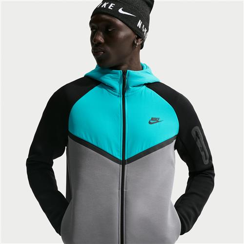 Nike Tech Windrunner-fleecejakke med lynlås til mænd - grå