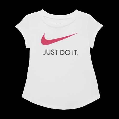 Nike Swoosh "Just Do It"-T-shirt til babyer (12-24 mdr.) - hvid