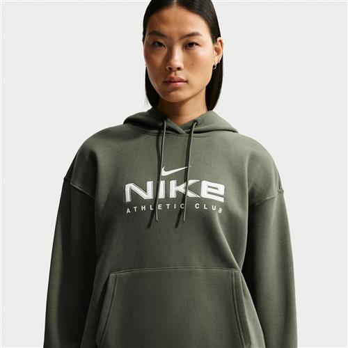 Oversized Nike Phoenix Fleece-hættetrøje til kvinder - grøn