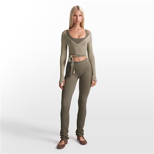 NikeSKIMS Ribbed Seamless Straight-leggings (86 cm) til kvinder - brun