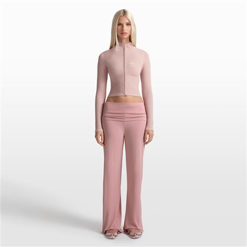 NikeSKIMS Stretch Knit-bukser med brede ben til kvinder - Pink