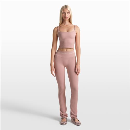 NikeSKIMS Ribbed Seamless Straight-leggings (86 cm) til kvinder - Pink