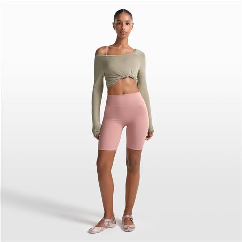 NikeSKIMS Matte højtaljede cykelshorts (18 cm) til kvinder - Pink