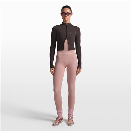 NikeSKIMS Ribbed Seamless-leggings med høj talje (66 cm) til kvinder - Pink