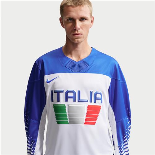 Nike "Team Italy"-hockeytrøje til mænd - hvid