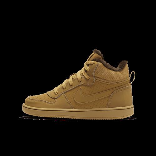 Nike Court Borough Midsko til større børn - gul