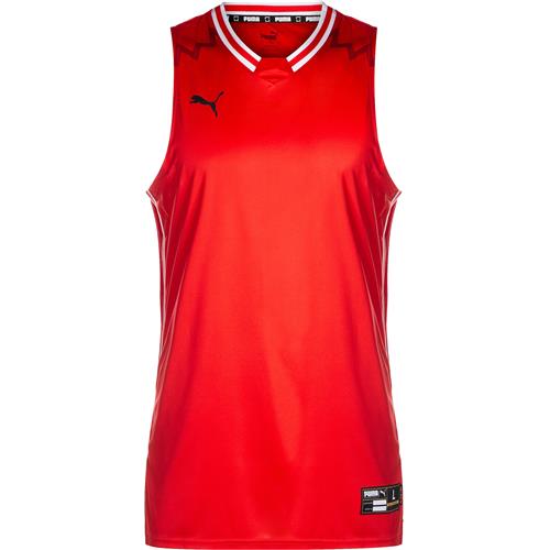 PUMA Fodboldtrøje 'Hoops Team Game'  rød / sort / hvid