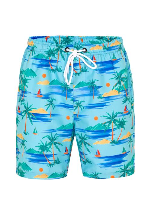 Jimmy Sanders Badeshorts  camel / lyseblå / gran / orange