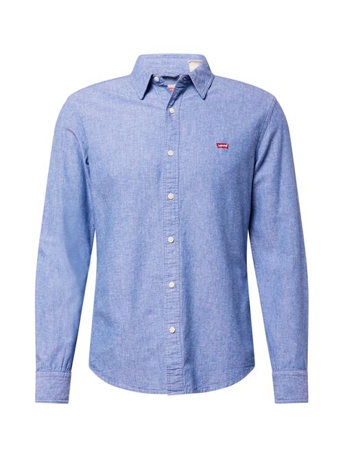 LEVI'S ® Skjorte 'Battery Housemark Slim Fit Shirt'  blå-meleret / rød
