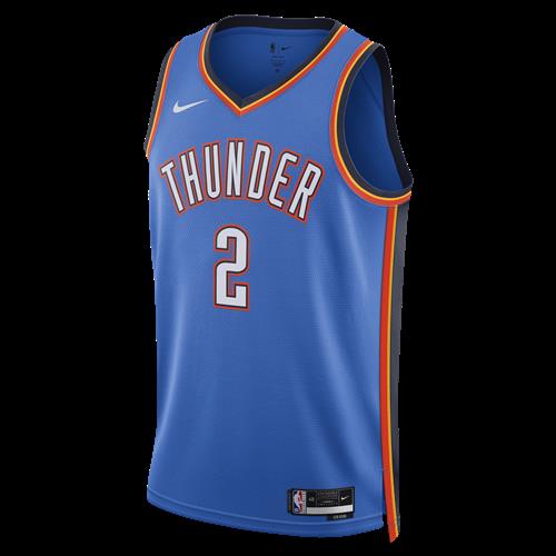 Oklahoma City Thunder Icon Edition Nike Dri-FIT NBA Swingman-trøje til mænd - blå