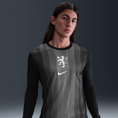 Langærmet Holland 2025/26 Stadium Goalkeeper Nike Dri-FIT Replica-fodboldspillertrøje til mænd - sort