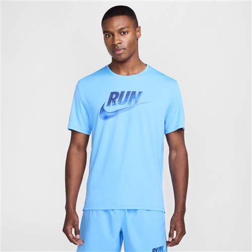 Kortærmet Nike Miler Run Energy Dri-FIT-løbetrøje til mænd - blå