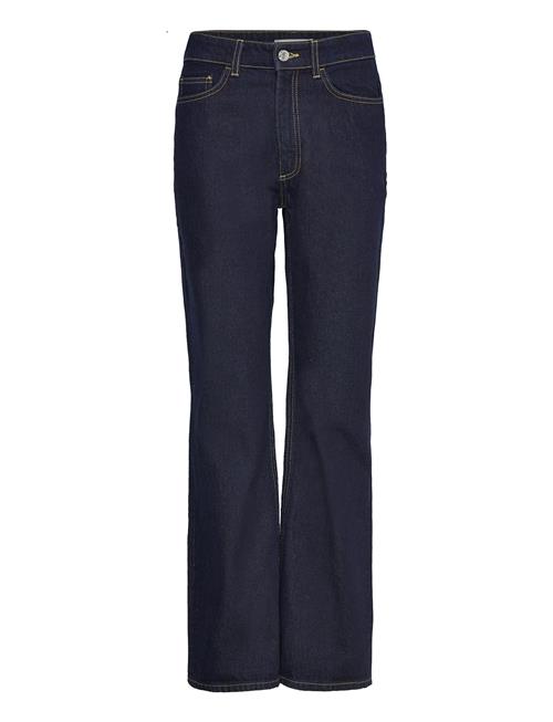 Mango | High-Waisted Straight-Fit Rinse-Wash Jeans | 38