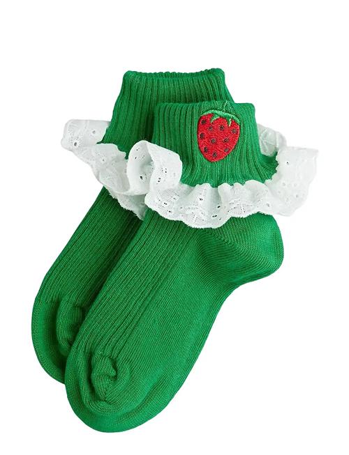Mini Rodini | Strawberry Emb Lace 1-Pack Socks | 28/31
