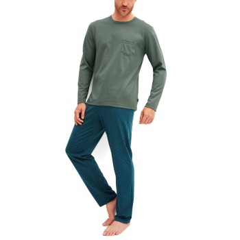 Calida Relax Imprint 1 Pyjamas Grøn bomuld XX-Large Herre