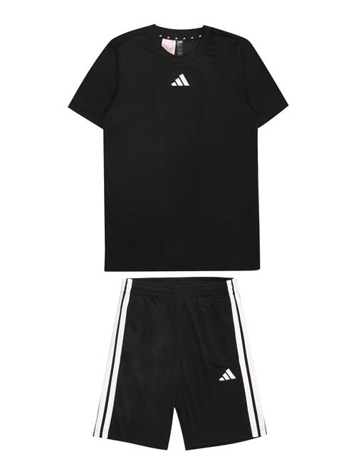 ADIDAS SPORTSWEAR Træningsdragt 'Train Essentials'  sort / naturhvid