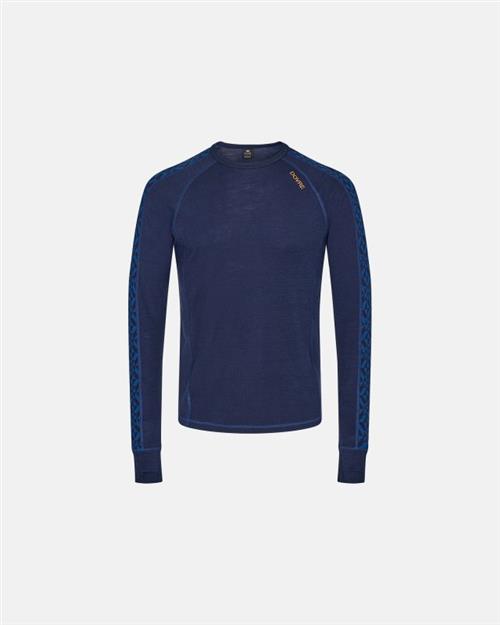 Langærmet t-shirt |100 uld | Blå