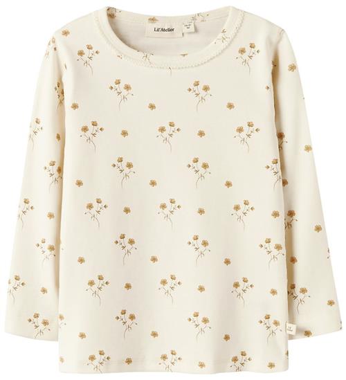 Lil Atelier Bluse - NmfLayo - Coconut Milk/Flower Yellow