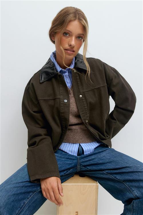 Gina Tricot - Barn denim jacket - Denim jakker - Brun - XL - Dame