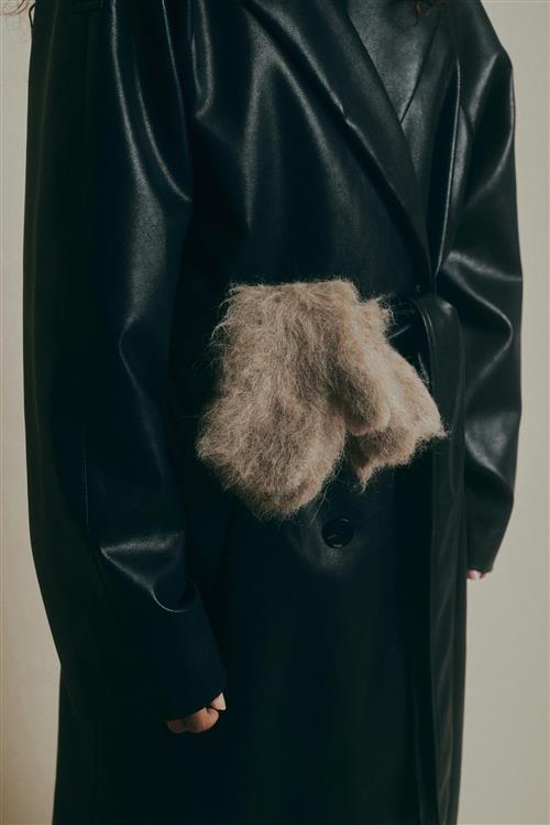 Gina Tricot - Premium alpaca mittens - Handsker - Beige - ONESIZE - Dame