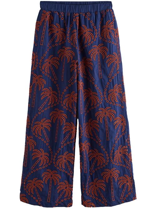 Next Bukser 'Palmen-Print'  navy / brun